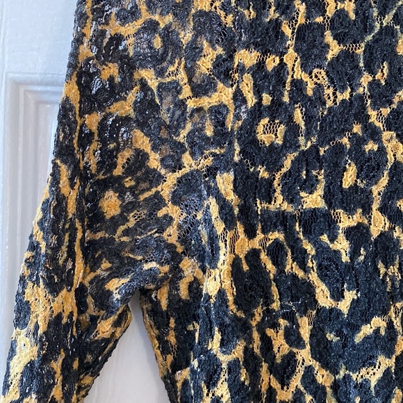 RODARTE x Target Leopard Print Black Lace Mini Dress Bows - Picture 13 of 15